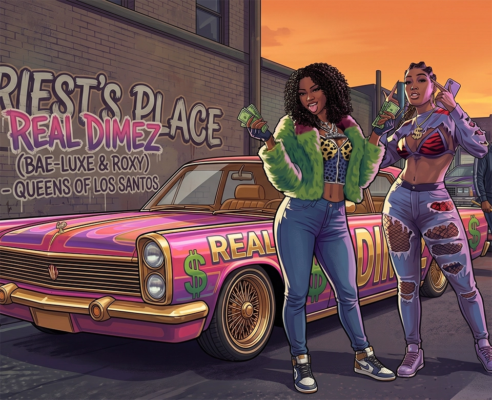GTA 6 Real Dimez Bae-Luxe ve Roxy karakterleri