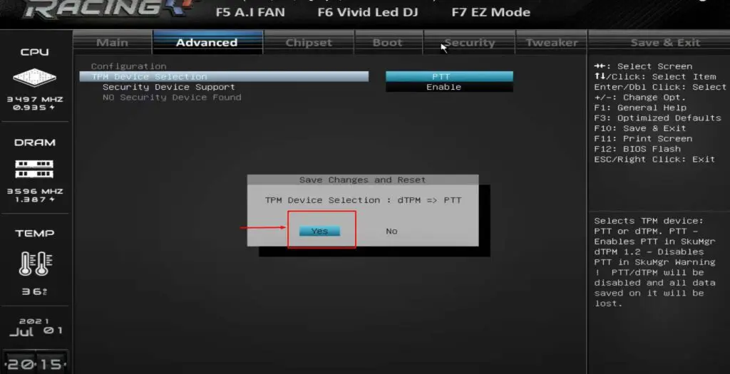 TPM 2.0 Modülü Bulunan Biostar Marka Anakartlarda TPM 2.0 Nasıl Açılır ?
