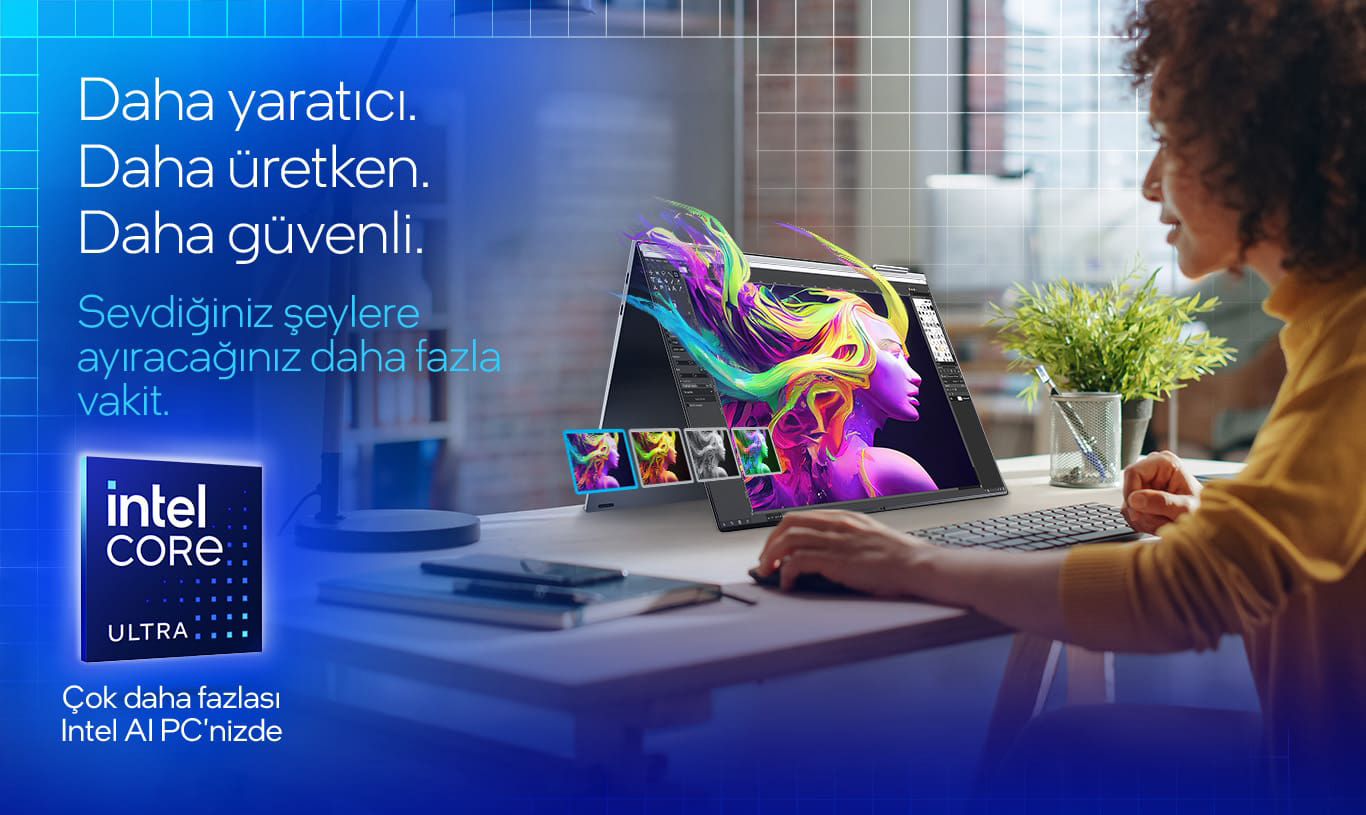 Intel core ultra islemciler daha yaratici daha uretken daha guvenli
