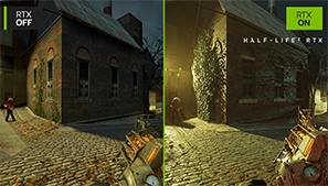 Half-Life 2 RTX ile ışın izleme karşılaştırması