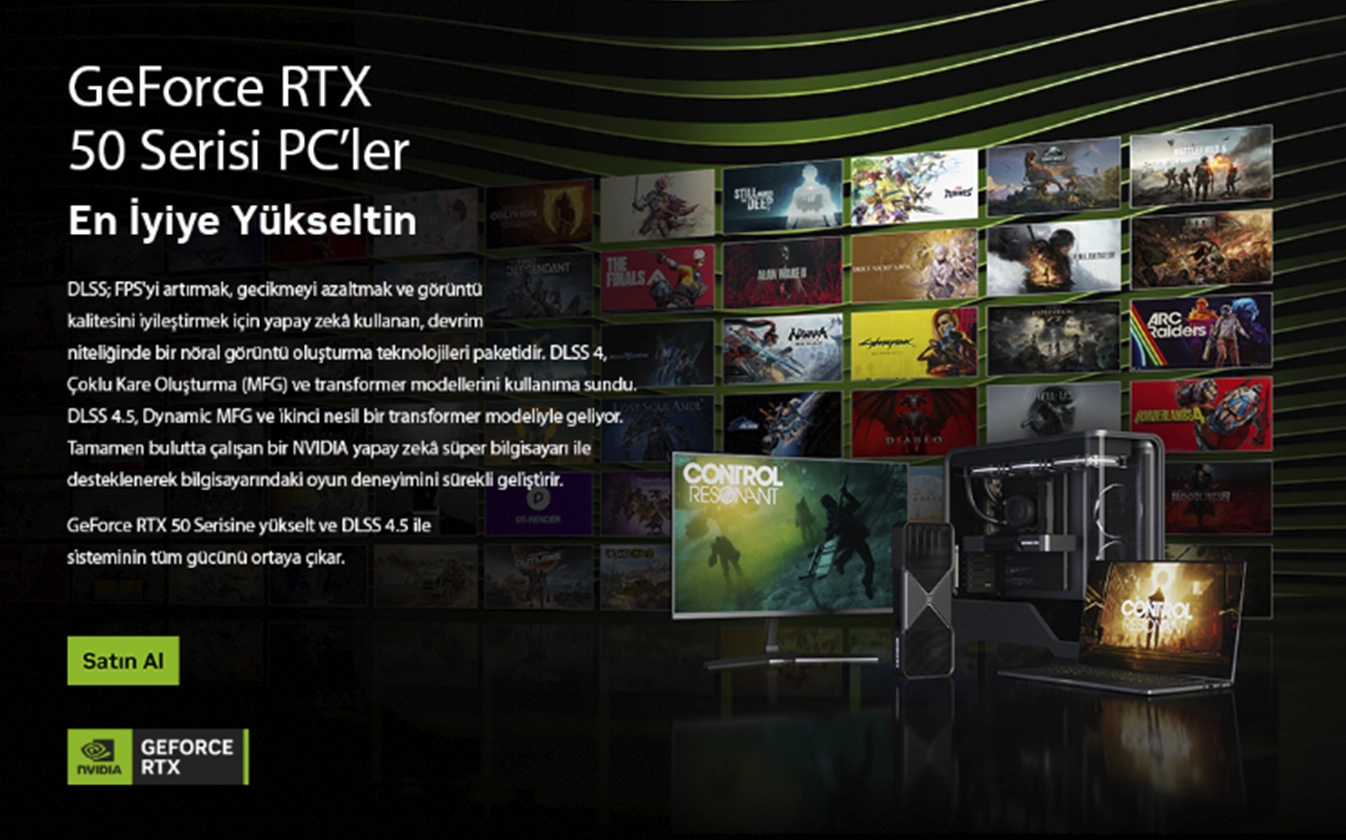 GeForce RTX 50 Serisi PC’ler En İyiye Yükseltin