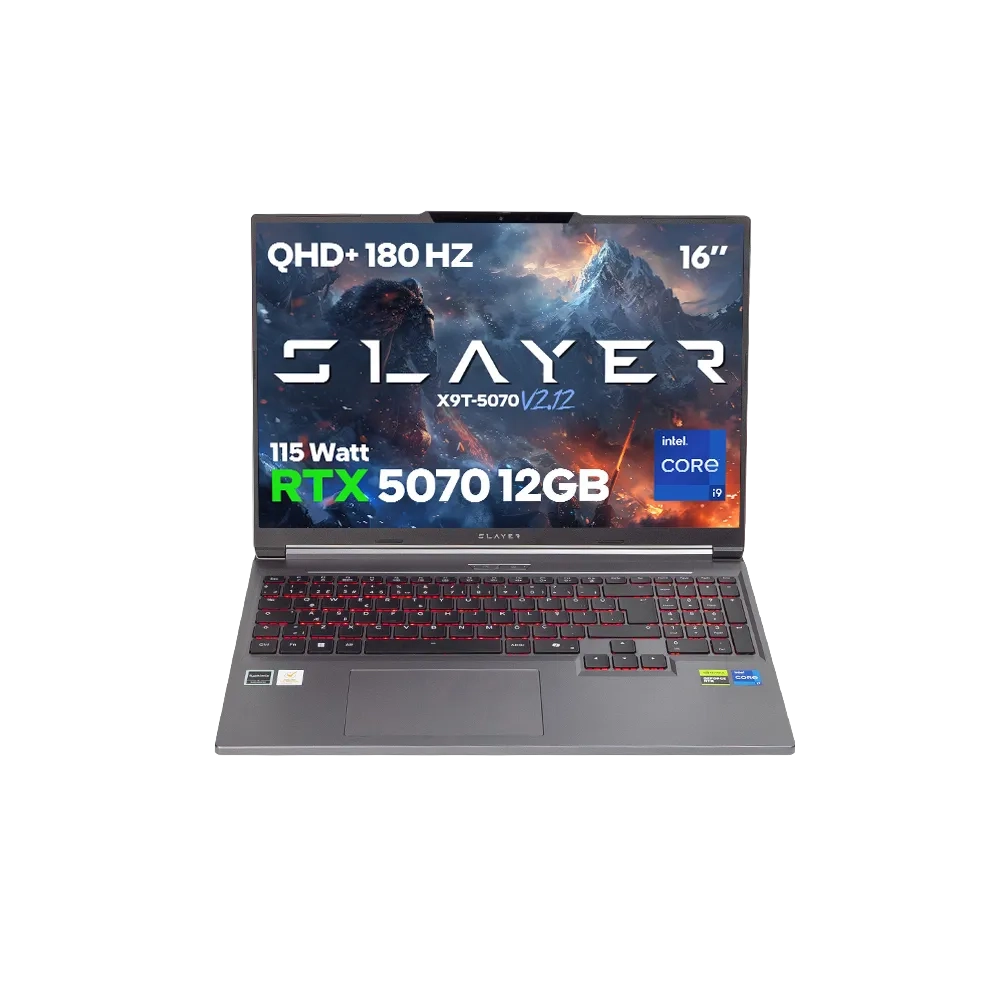 Game Garaj Slayer X9T-5070 V2.12 I9-14900HX RTX5070 12GB 16" 180Hz QHD+ FreeDos Oyuncu Laptop