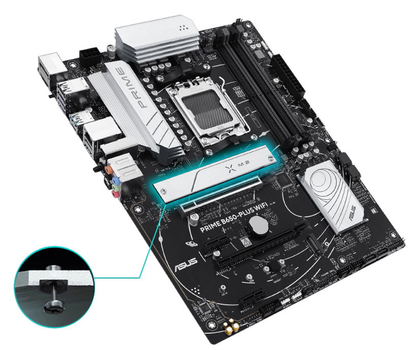 ASUS PRIME B650-PLUS WIFI VRM soğutma blokları ve termal dolgular