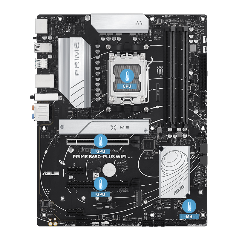 ASUS PRIME B650-PLUS WIFI ProCool bağlantıları