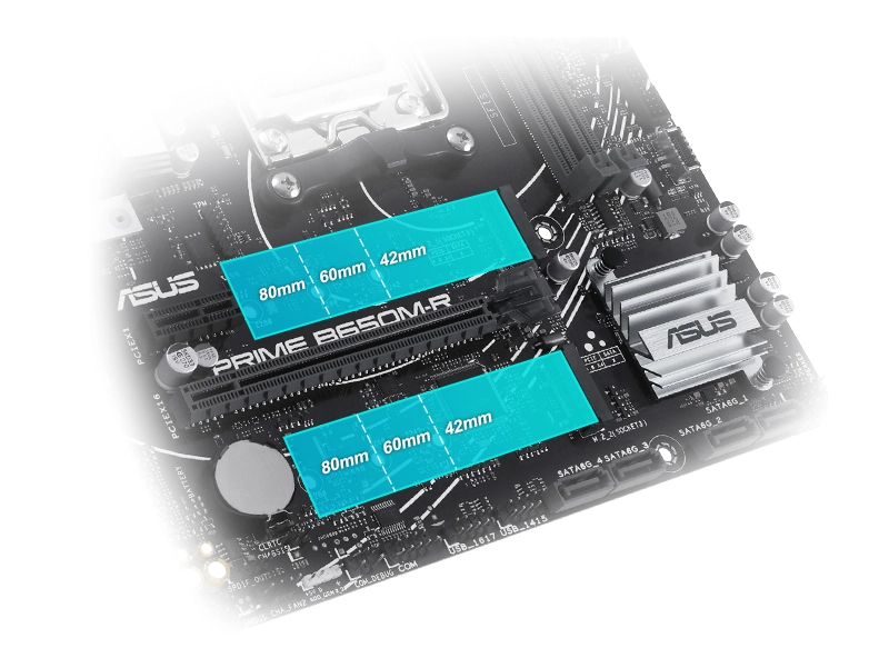 ASUS PRIME B650M-R ön panel USB Type-C bağlantısı