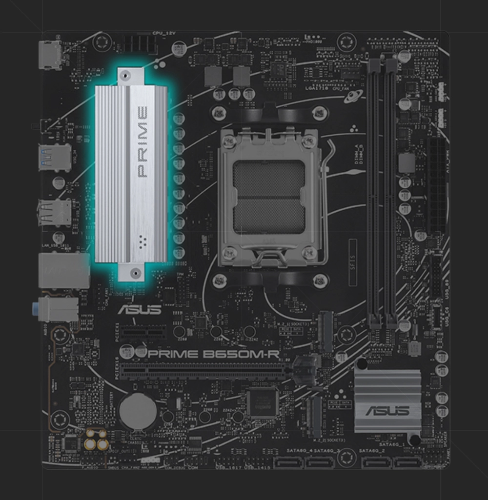 ASUS PRIME B650M-R PCIe 4.0 M.2 desteği
