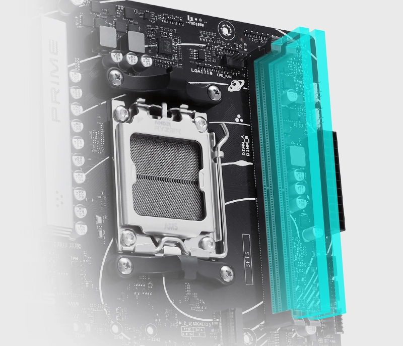 ASUS PRIME B650M-R PCIe 4.0 ekran kartı yuvası