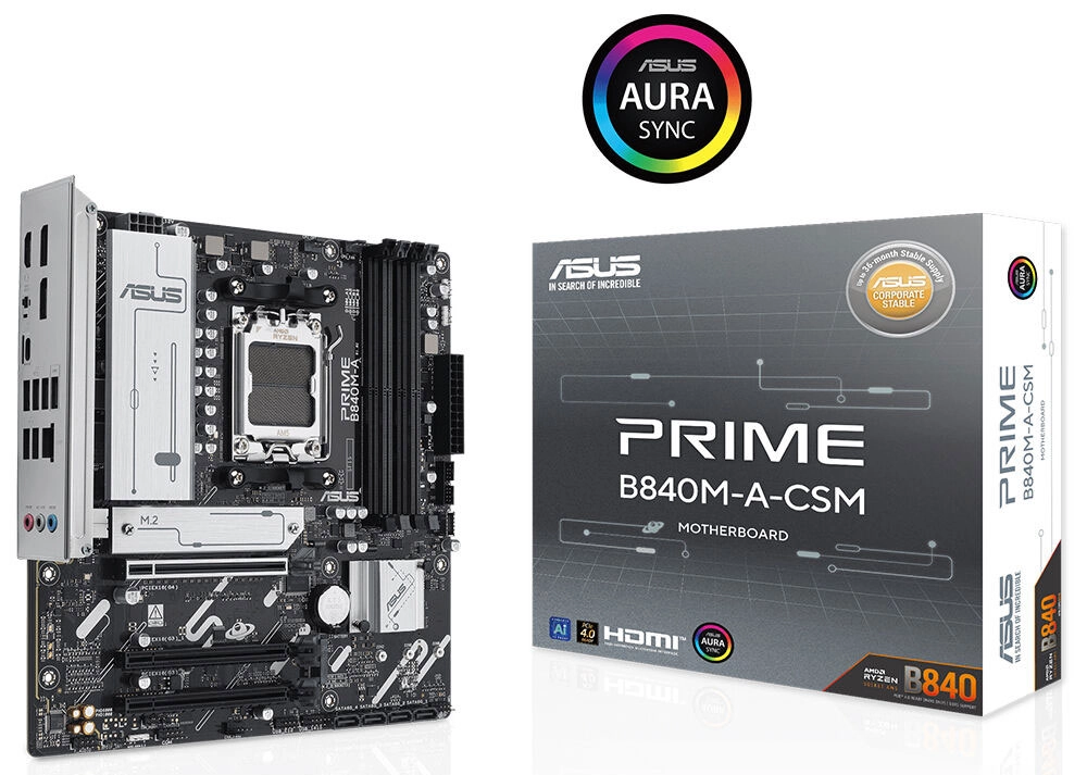 ASUS PRIME B840M-A-CSM anakart ve kutu