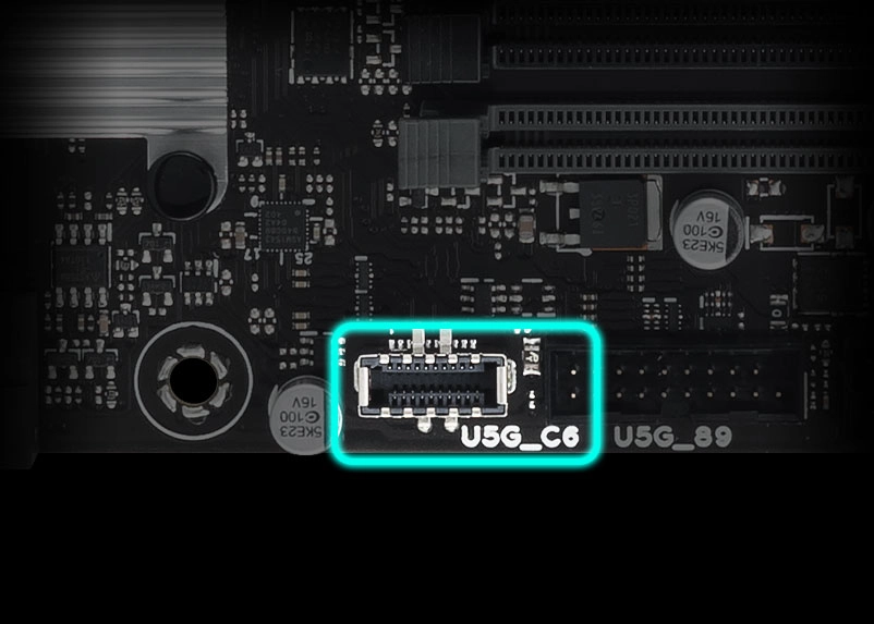 ASUS PRIME B840M-A-CSM ön panel USB 5Gbps Type-C