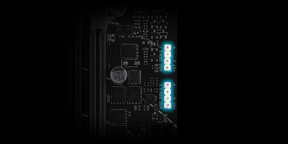 ASUS PRIME A620M-K adreslenebilir Gen 2 RGB başlıkları