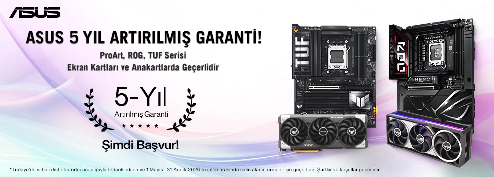 ProArt Anakart ve Monitörlerde 5 Yıl Premium Garanti Kampanyası