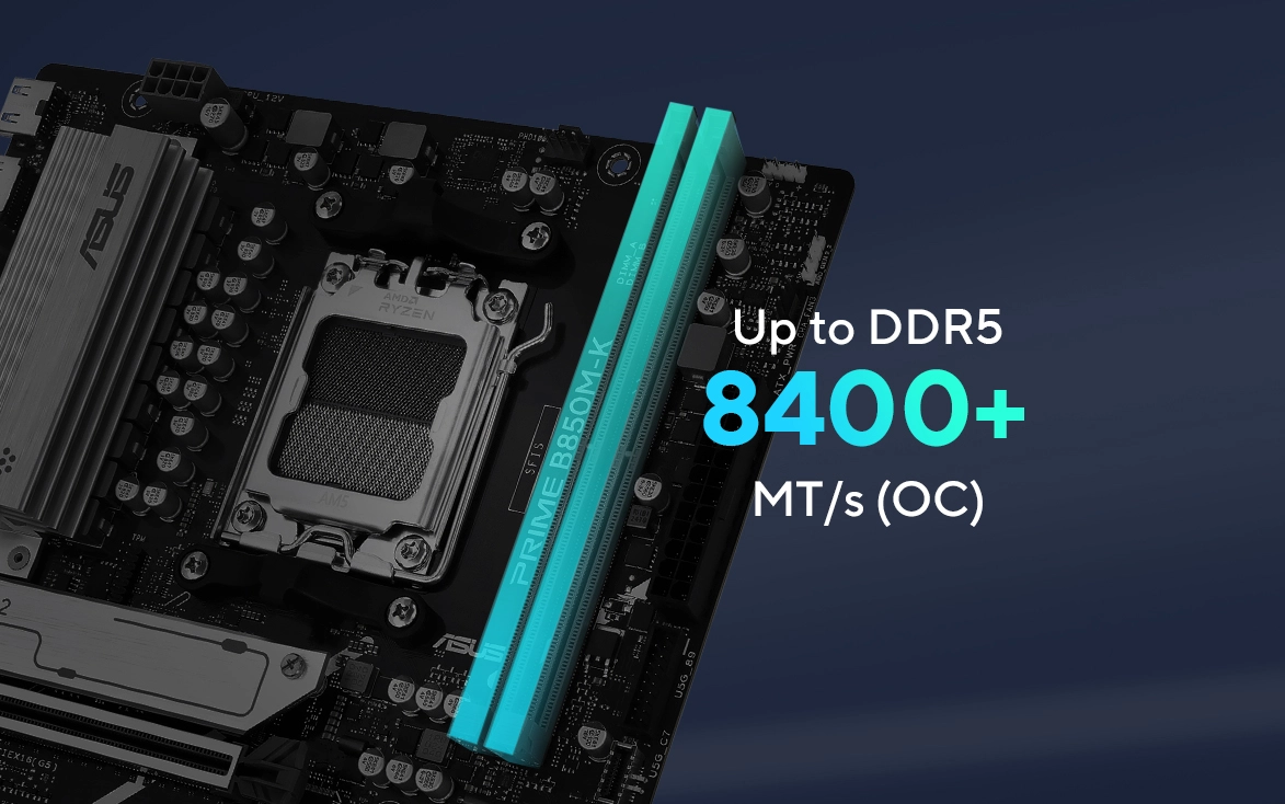 ASUS PRIME B850M-K DDR5 8400+ MT/s