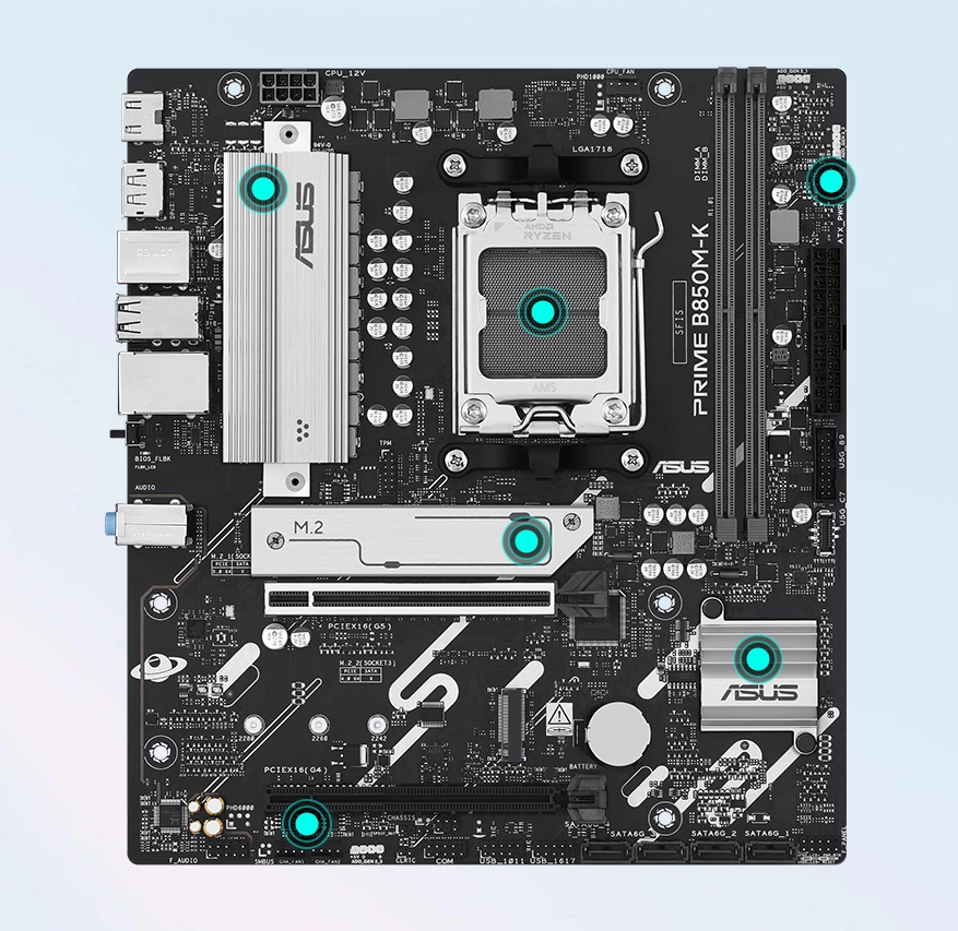 ASUS PRIME B850M-K daha serin tasarım