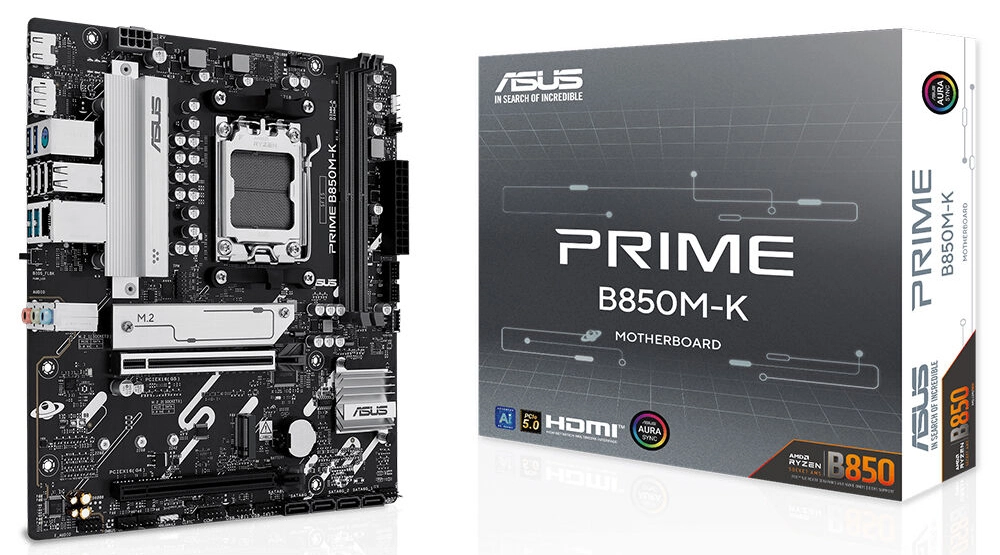 ASUS PRIME B850M-K anakart ve kutu
