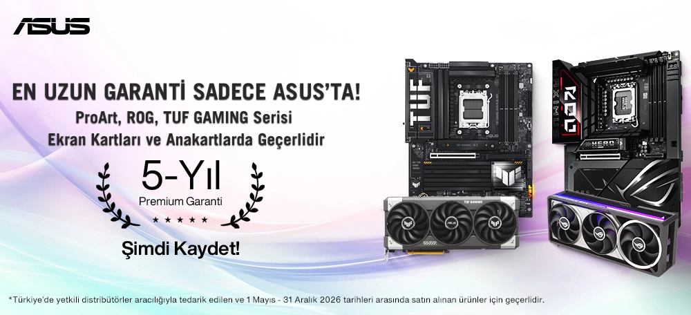 ProArt Anakart ve Monitörlerde 5 Yıl Artırılmış Garanti Kampanyası