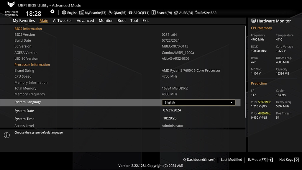 ASUS TUF GAMING X870E-PLUS WIFI UEFI BIOS
