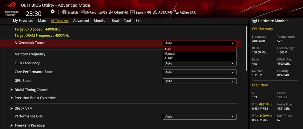 ASUS ROG STRIX X870E-H AEMP