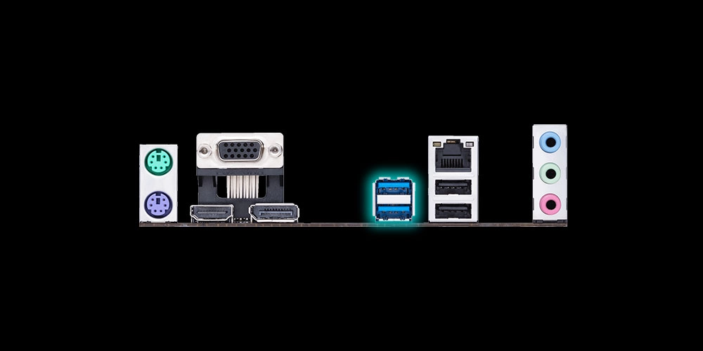 ASUS PRIME H610M-E D4-CSM USB 3.2 Gen 1 Type-A arka panel