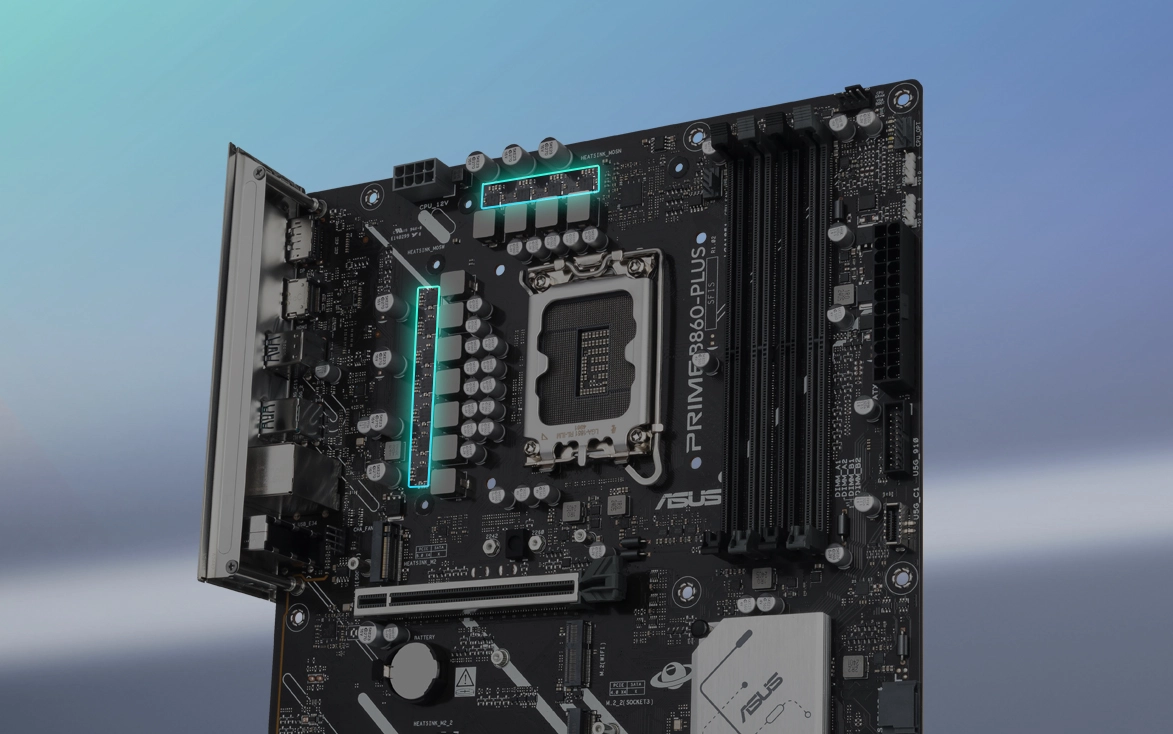 ASUS PRIME B860-PLUS-CSM 8+1+1+1 sağlam güç tasarımı