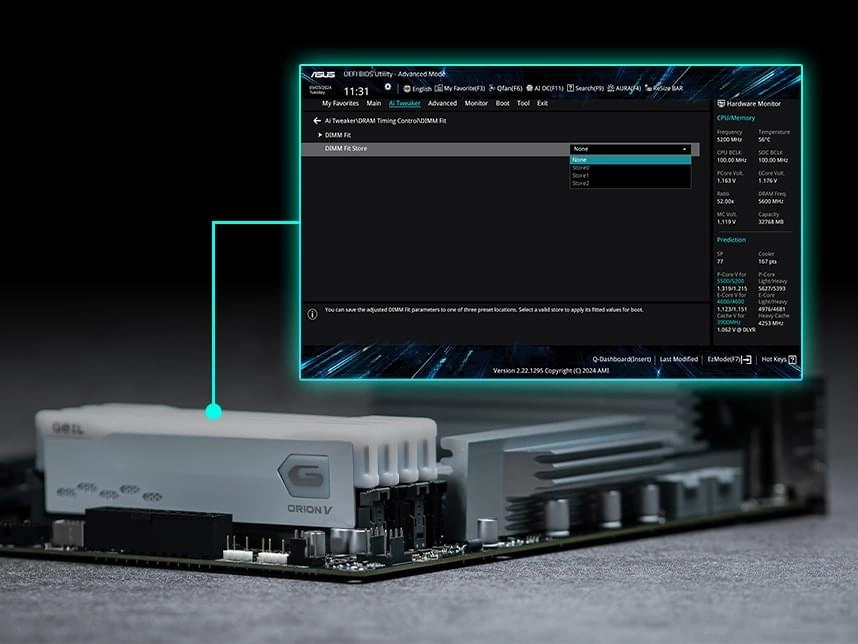 ASUS PRIME B860-PLUS-CSM DIMM Fit bellek optimizasyonu