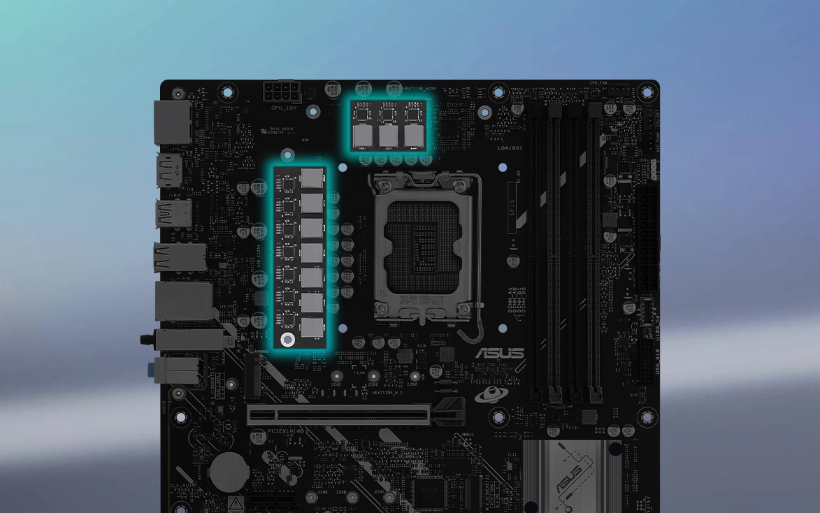 ASUS PRIME B860M-A-CSM 7+1+1+1 sağlam güç tasarımı