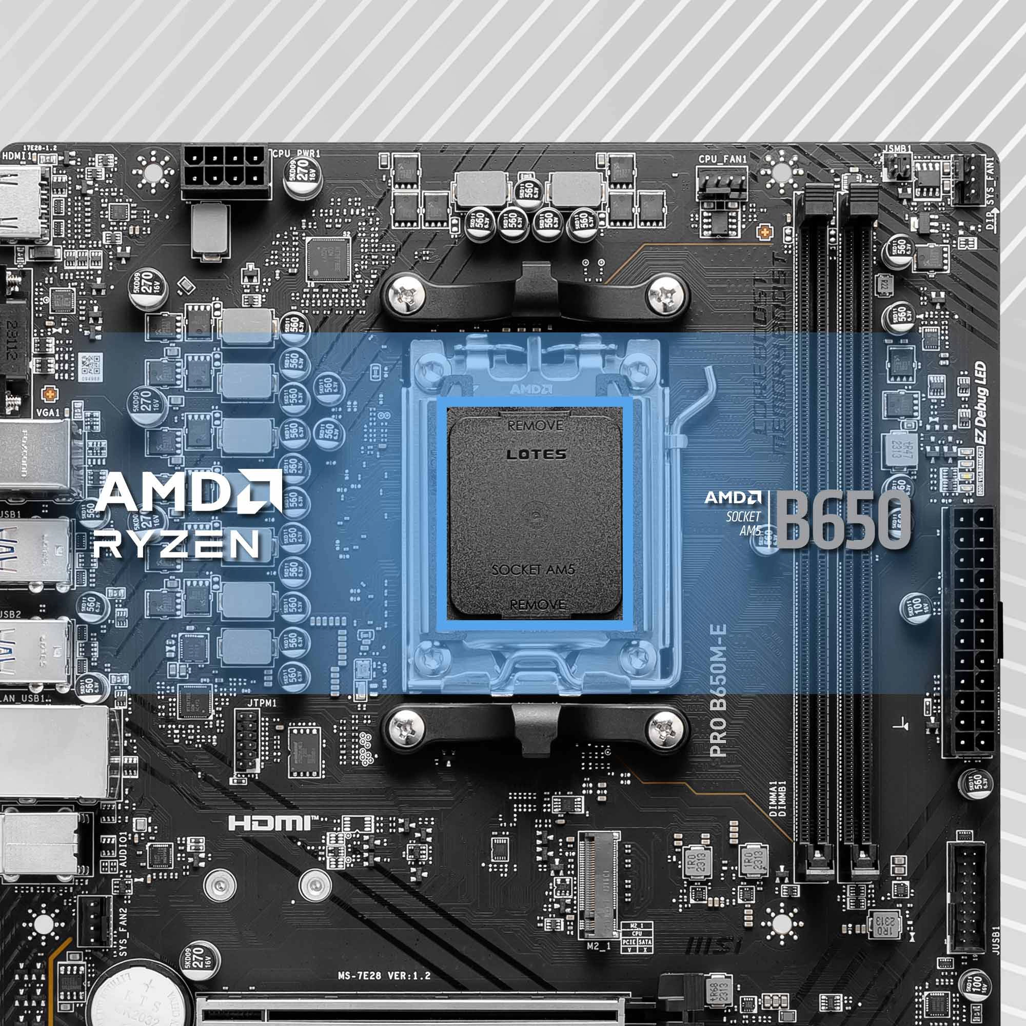 MSI PRO B650M-E AMD Ryzen AM5 B650 soket