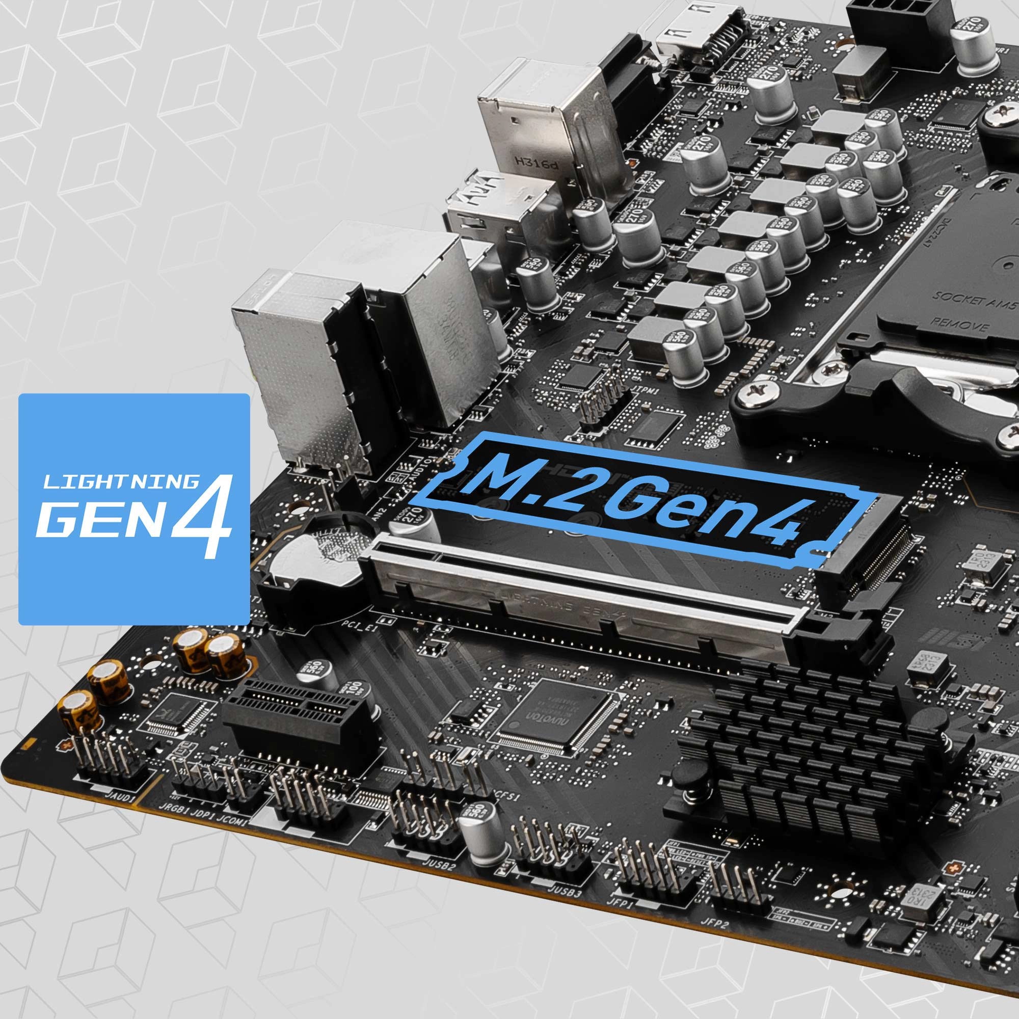 MSI PRO B650M-E Gen4 M.2 konnektörü
