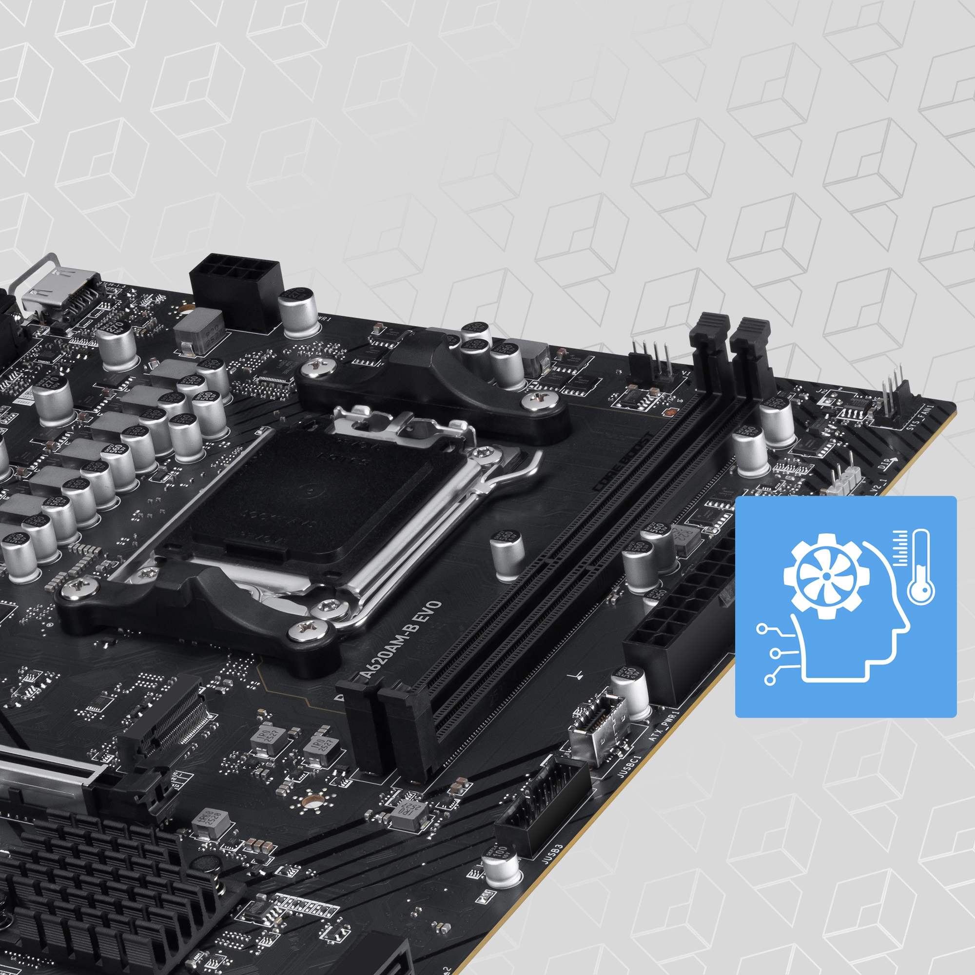 MSI PRO A620AM-B EVO entegre soğutma ve chipset soğutucu