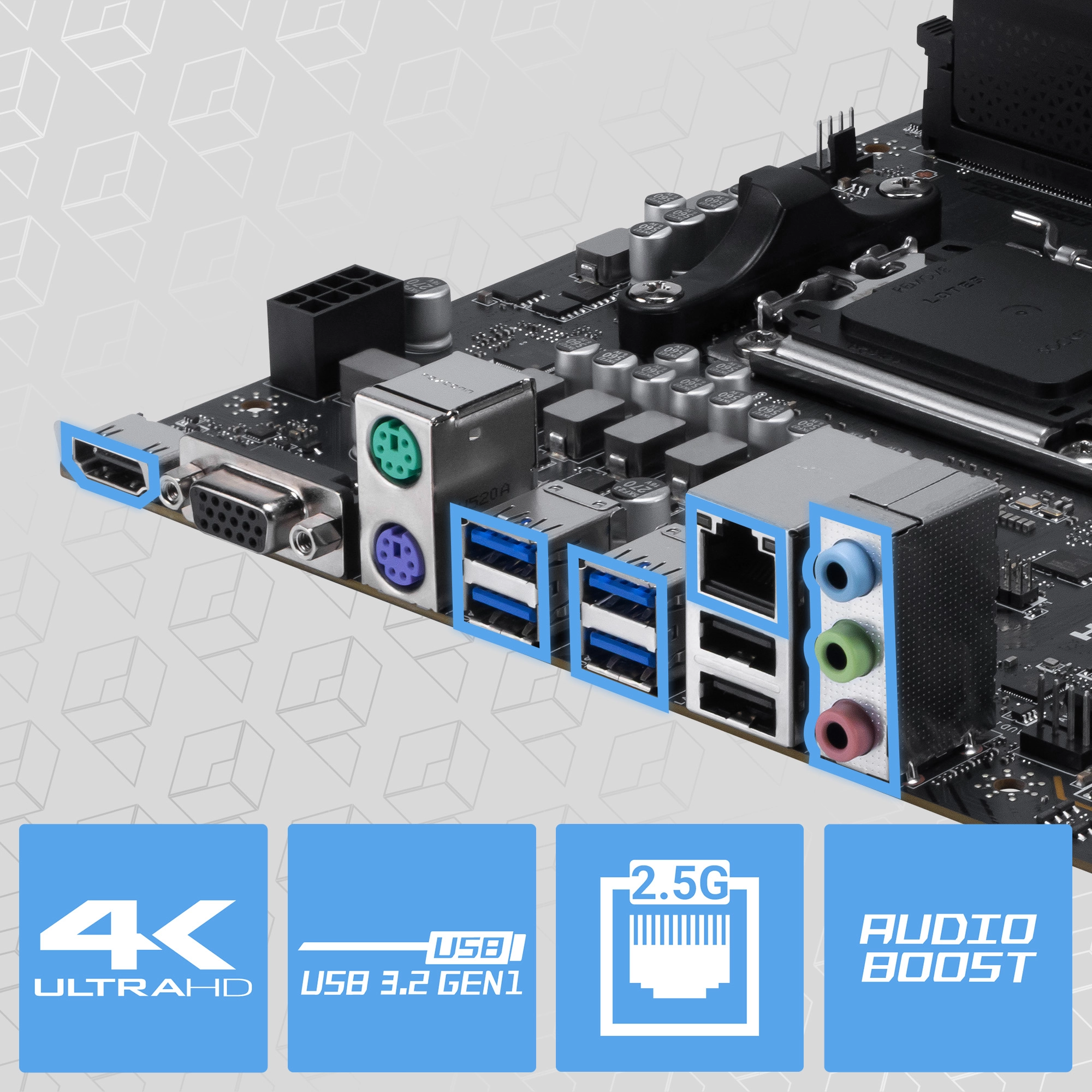 MSI PRO A620AM-B EVO 2.5G LAN ve arka G/Ç paneli
