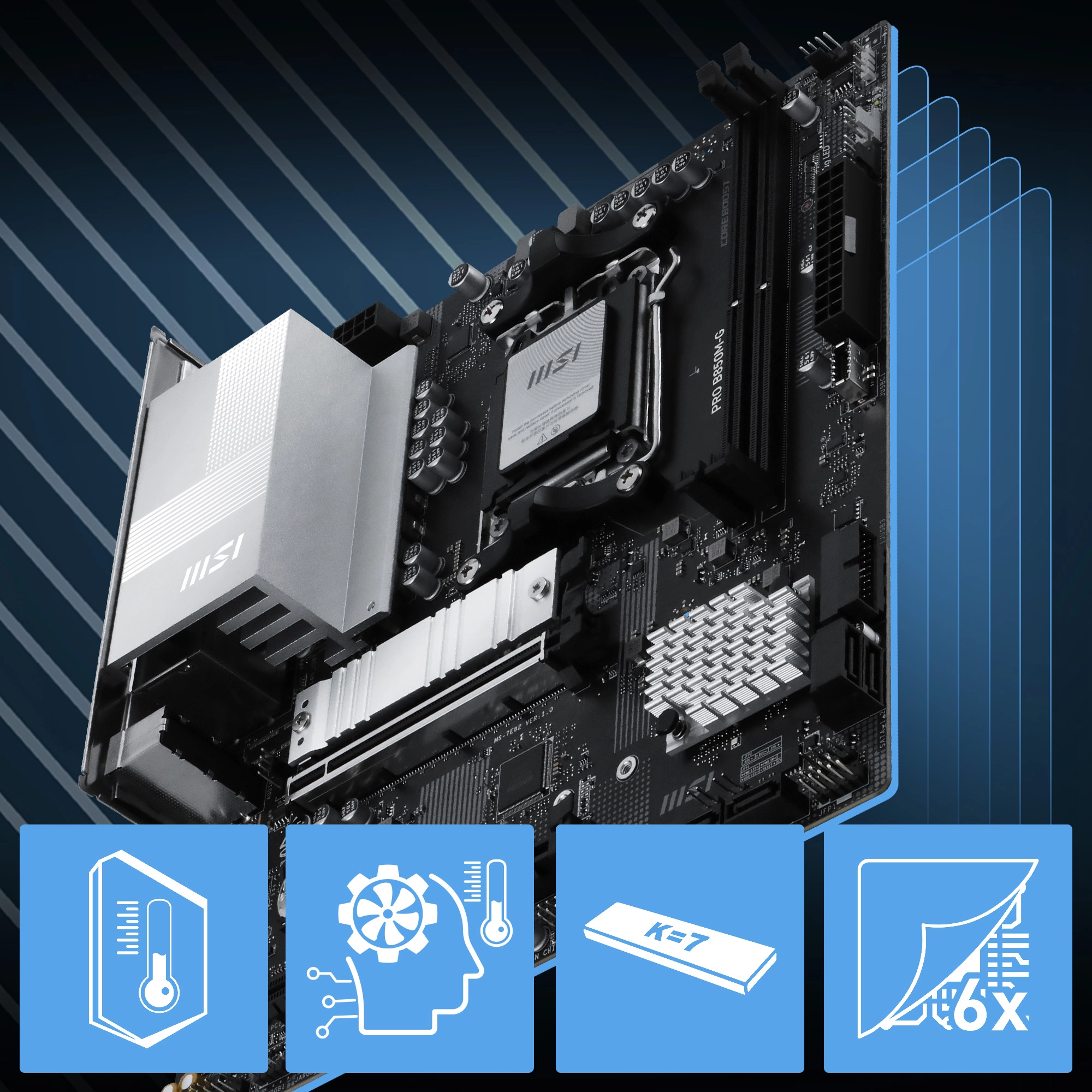 MSI PRO B850M-G Frozr soğutma tasarımı