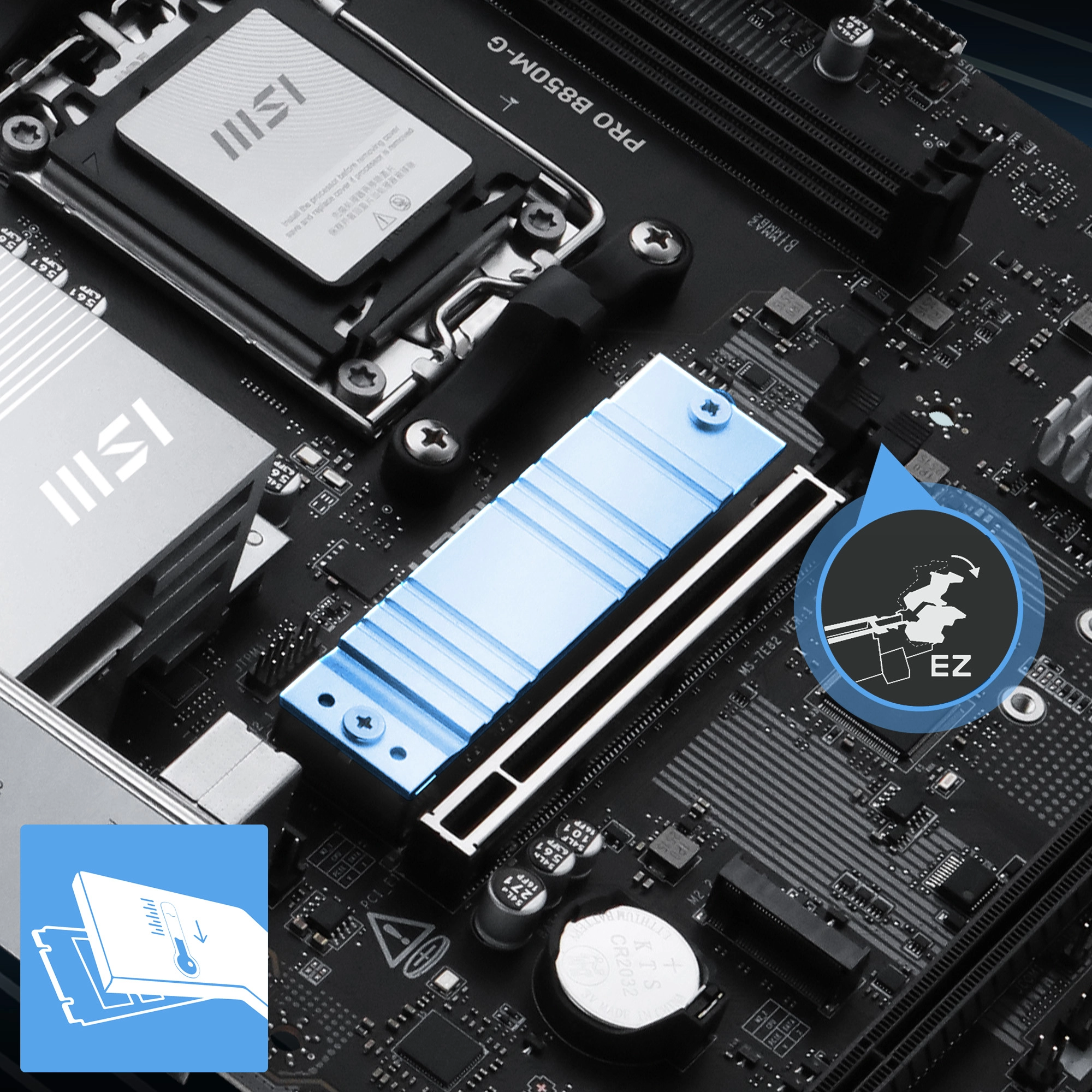 MSI PRO B850M-G EZ M.2 Clip II