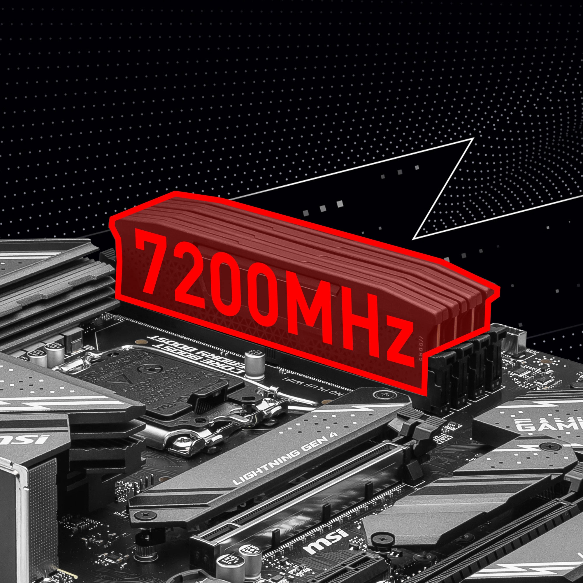 MSI Z790 GAMING PLUS WIFI DDR5 7200 MHz OC