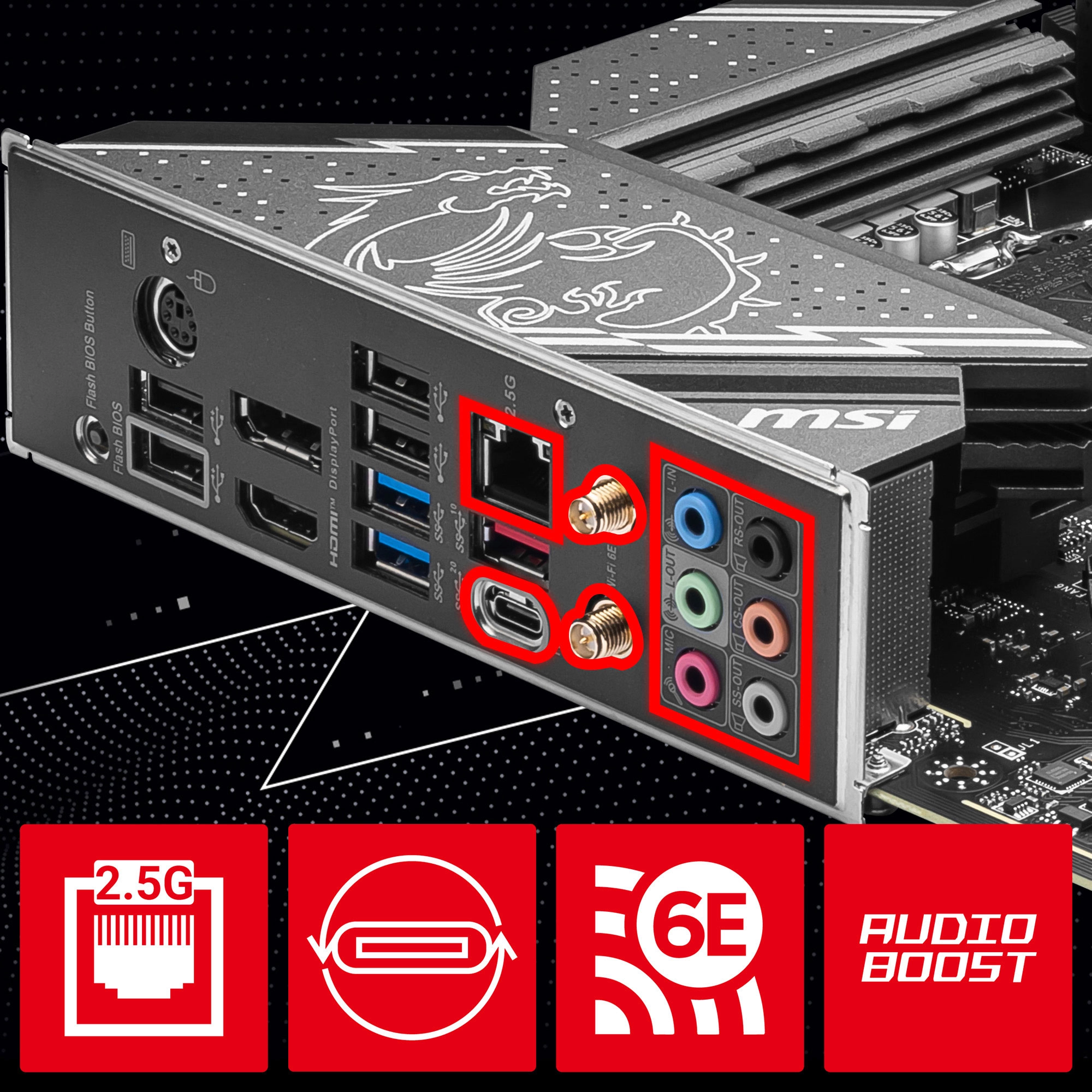 MSI Z790 GAMING PLUS WIFI Wi-Fi 6E ve arka G/Ç