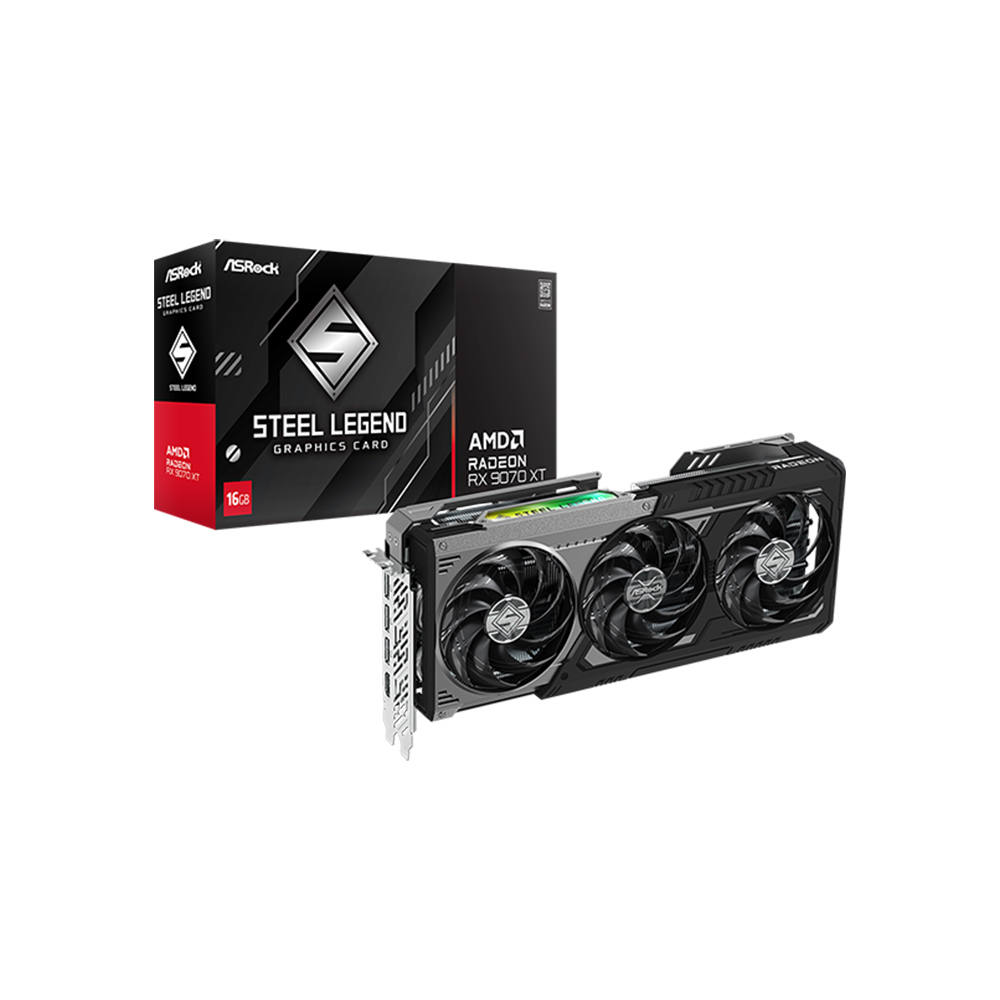 Asrock Radeon RX 9070 XT Steel Legend 16GB GDDR6 256bit Ekran Kartı