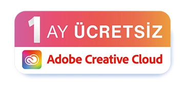 Bu ürün, bir aylık ücretsiz Adobe Creative Cloud aboneliğini de içerir.