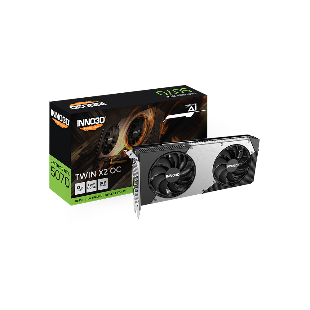 Inno3D RTX5070 Twin x2 OC 12GB GDDR7 192bit Ekran Kartı