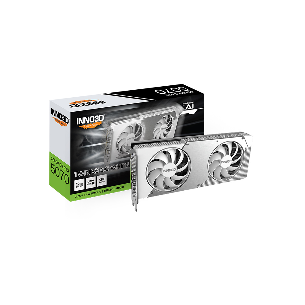 Inno3D RTX5070 Twin x2 White OC 12GB GDDR7 192bit Ekran Kartı
