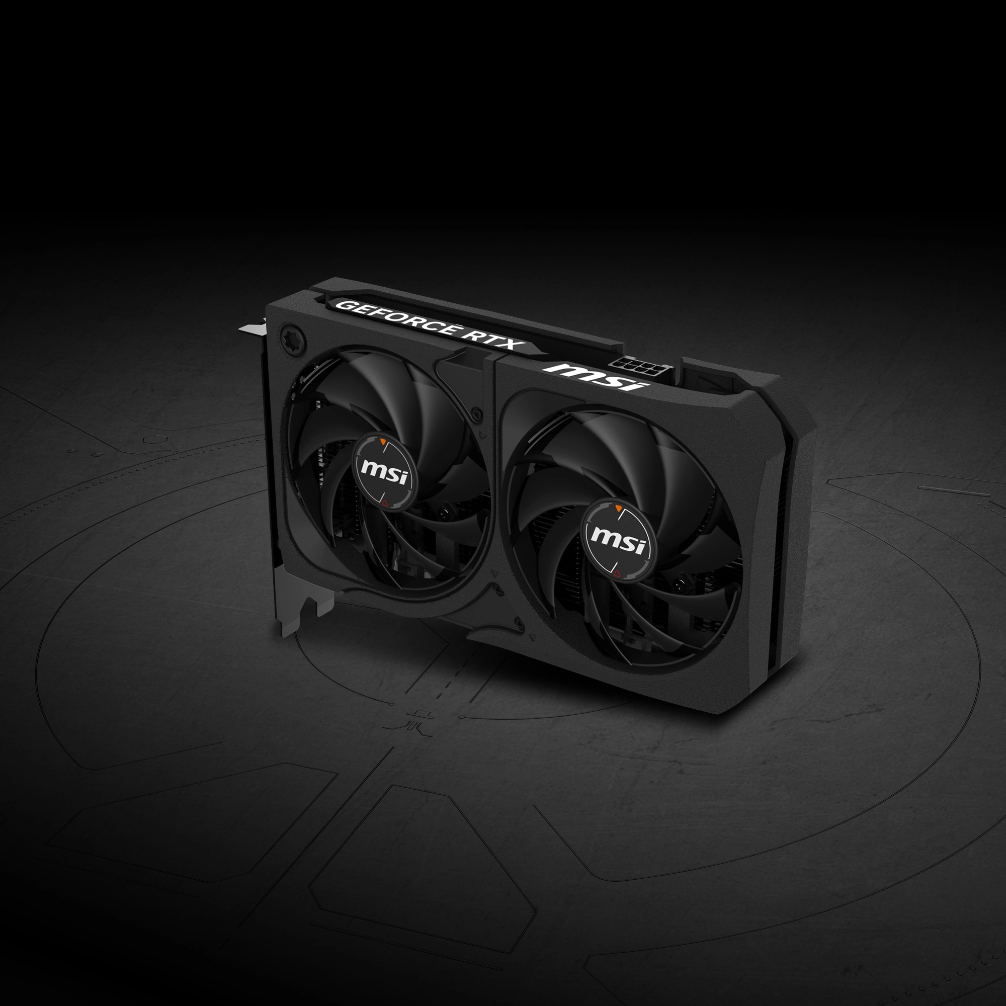 MSI RTX 5050 8G SHADOW 2X OC iki fanlı termal soğutma sistemi