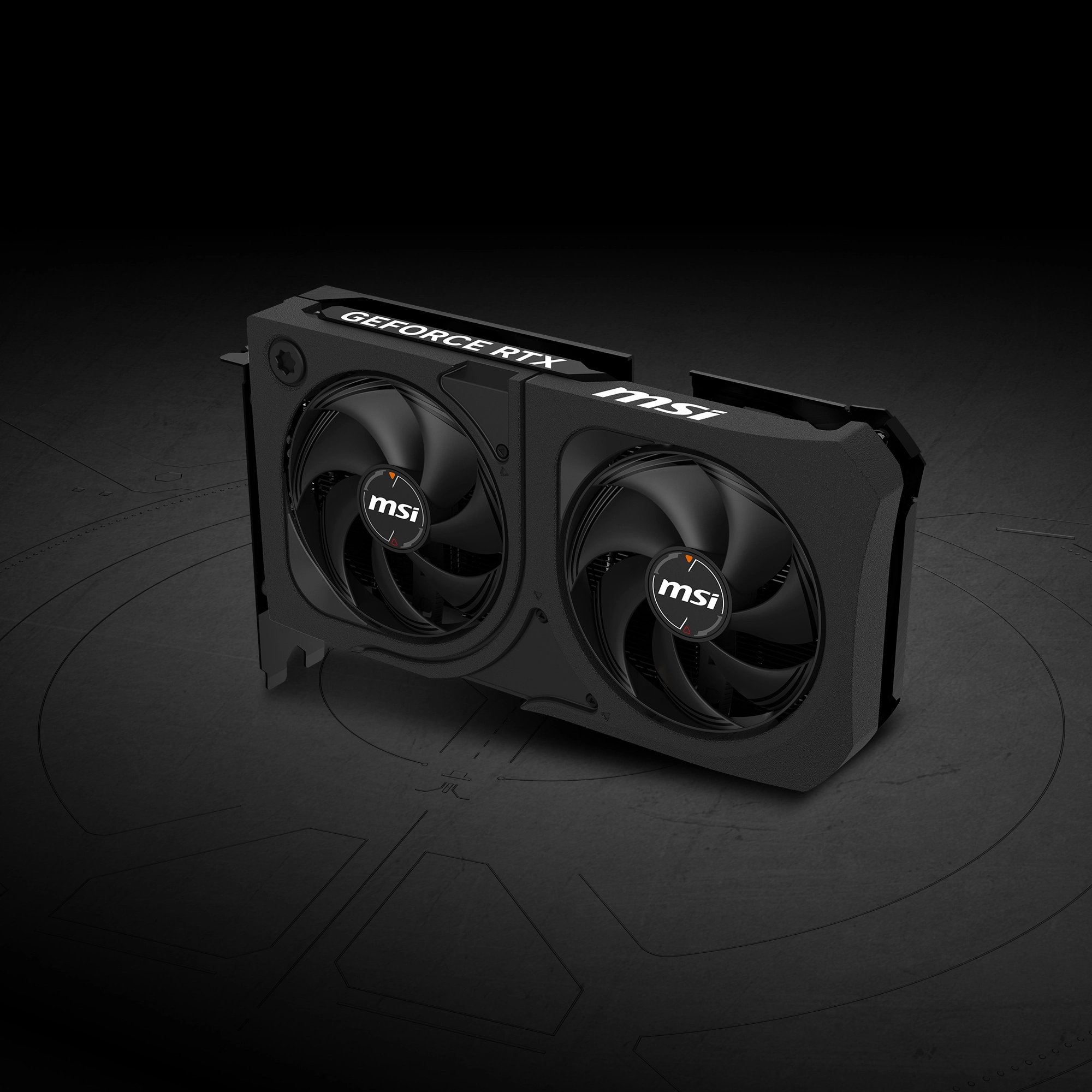 MSI RTX 5060 Ti 16G SHADOW 2X OC PLUS iki fanlı termal soğutma sistemi