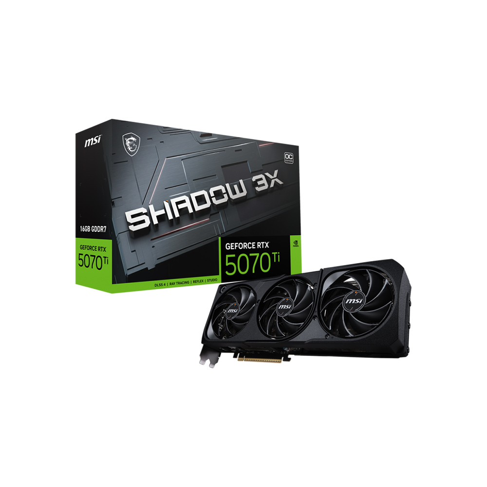 MSI RTX 5070 TI 16G SHADOW 3X OC 16GB GDRR7 256Bit Ekran Kartı