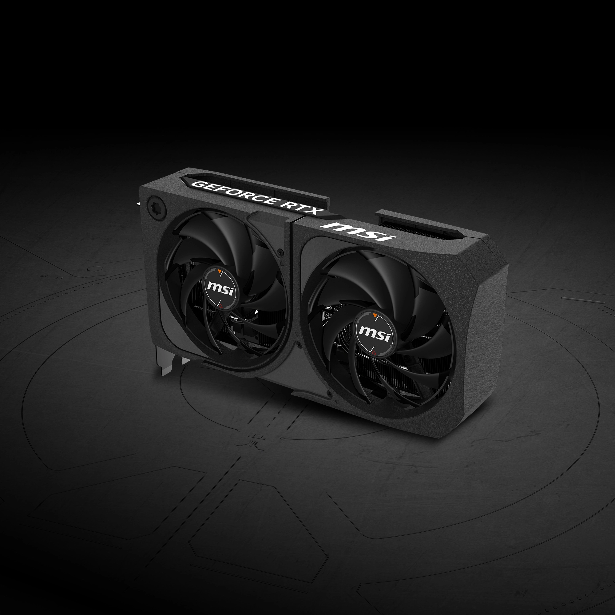 MSI RTX 5070 12G SHADOW 2X OC iki fanlı termal soğutma sistemi