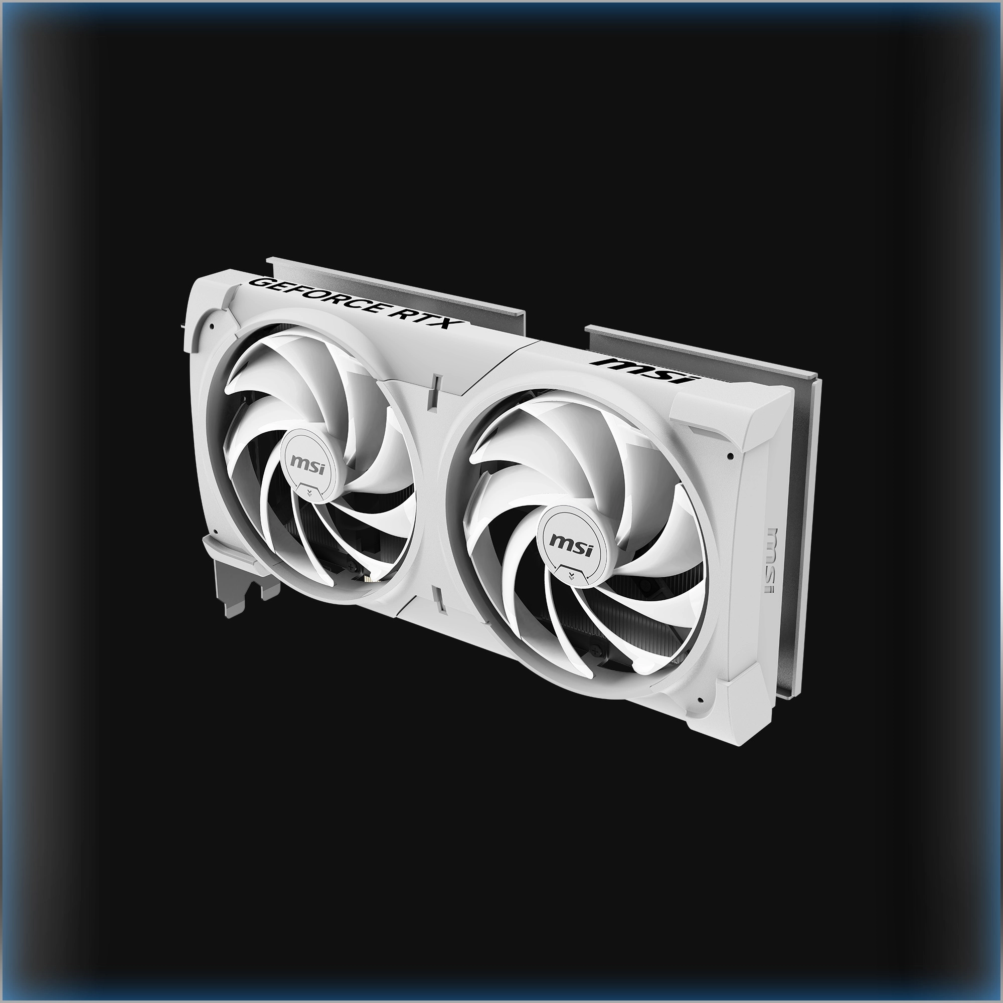 MSI RTX 5070 12G VENTUS 2X OC WHITE iki fanlı termal soğutma sistemi