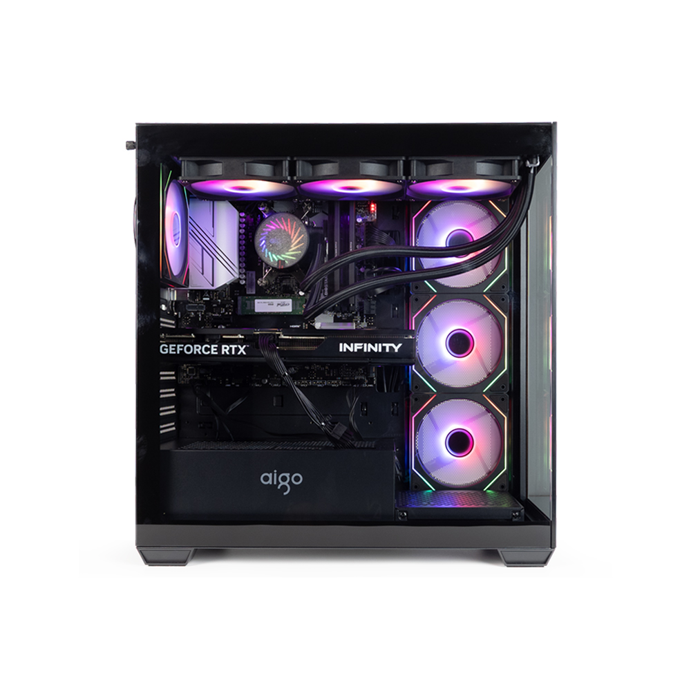 AIGO DS900W 750W 80+ Bronze ARGB Mid Tower Kasa Siyah