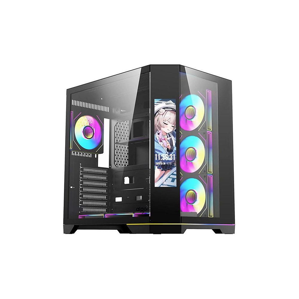 AIGO FT418 Ultra LCD ARGB 850W 80+ Bronze GEN5 Mid Tower Kasa