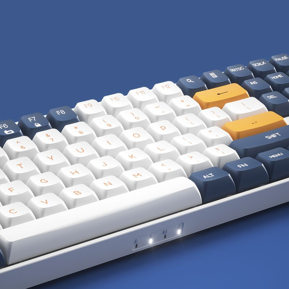 AIGO A108 Starry Blue İngilizce Q Mekanik Klavye Yellow Switch