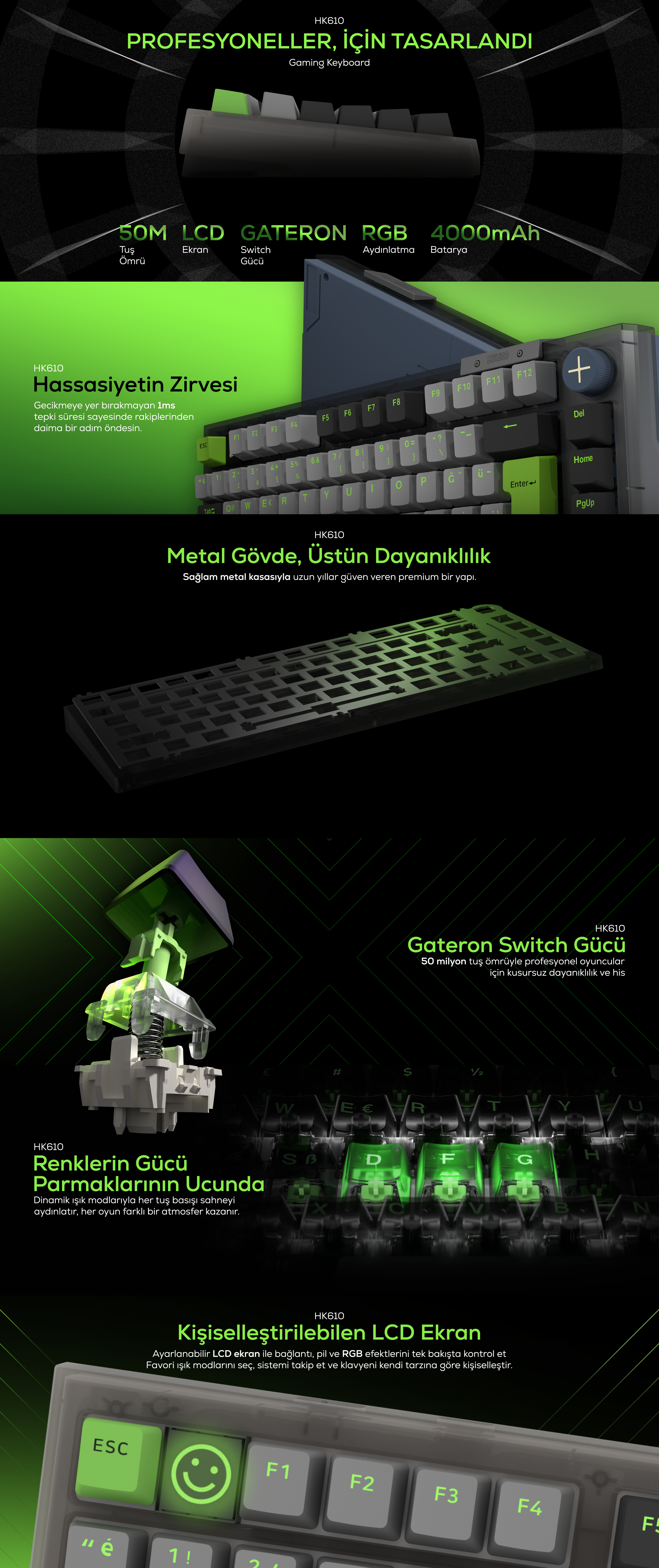 Kablosuz Gaming Klavye