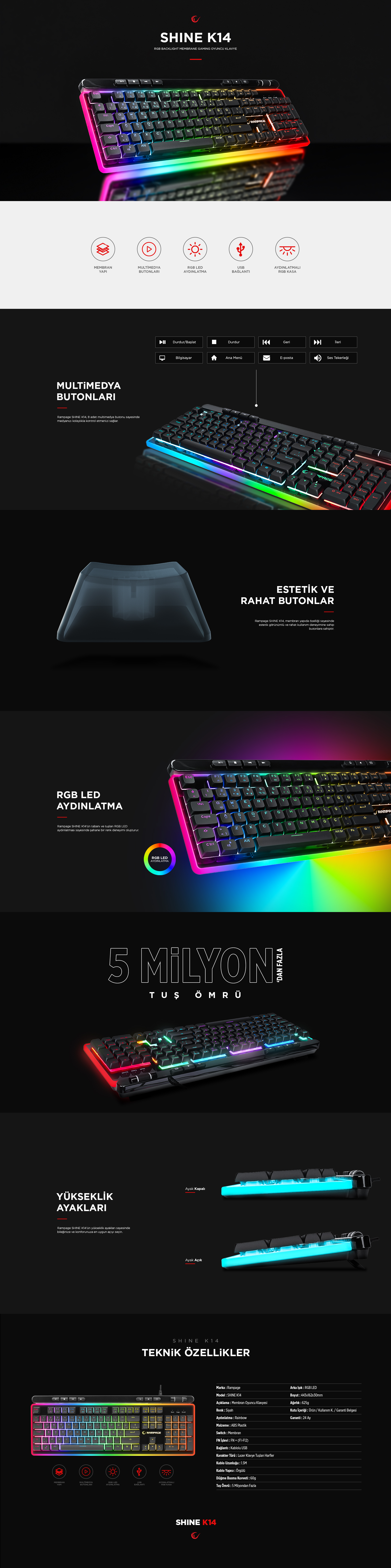 Gaming Oyuncu Klavye