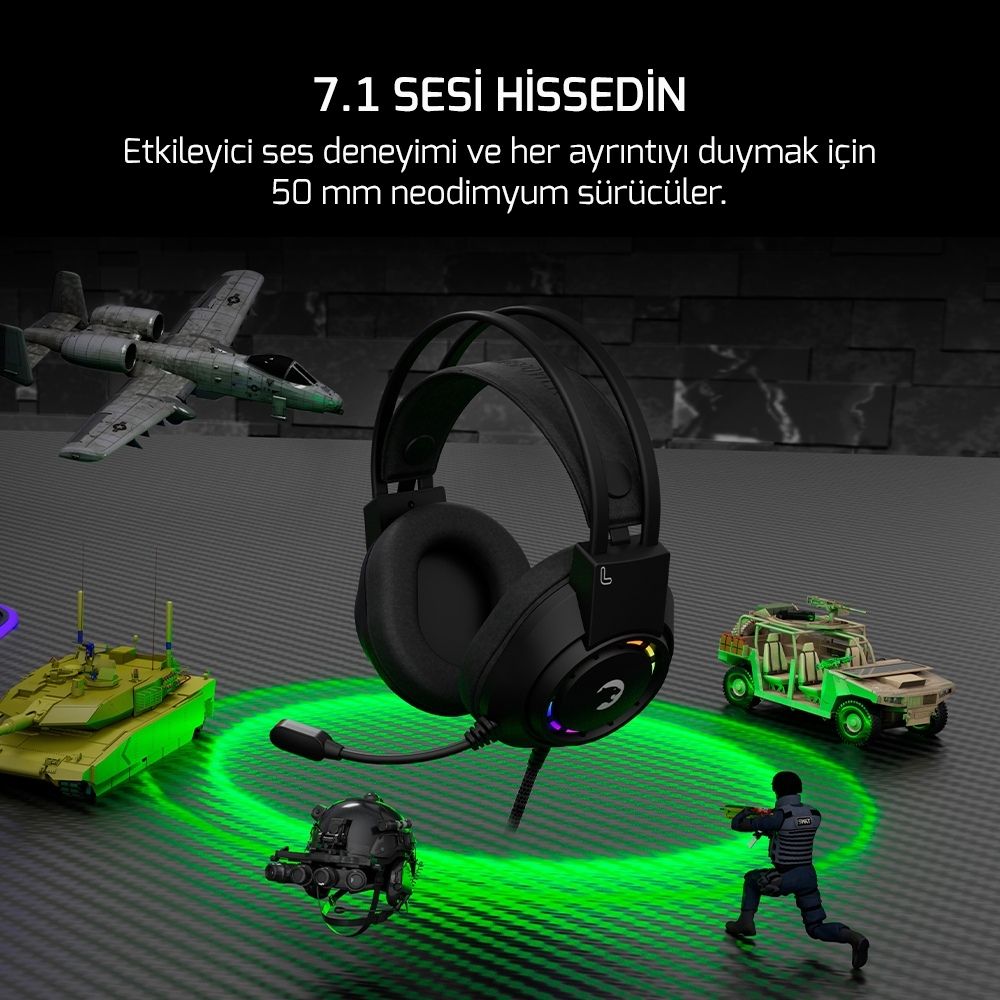Gamepower Voldon Rainbow 7.1 Gaming Kulaklık