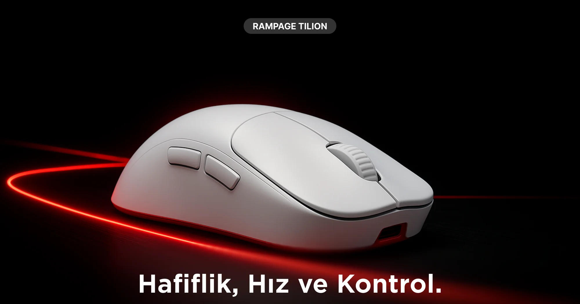 Kablosuz Oyuncu Mouse Beyaz