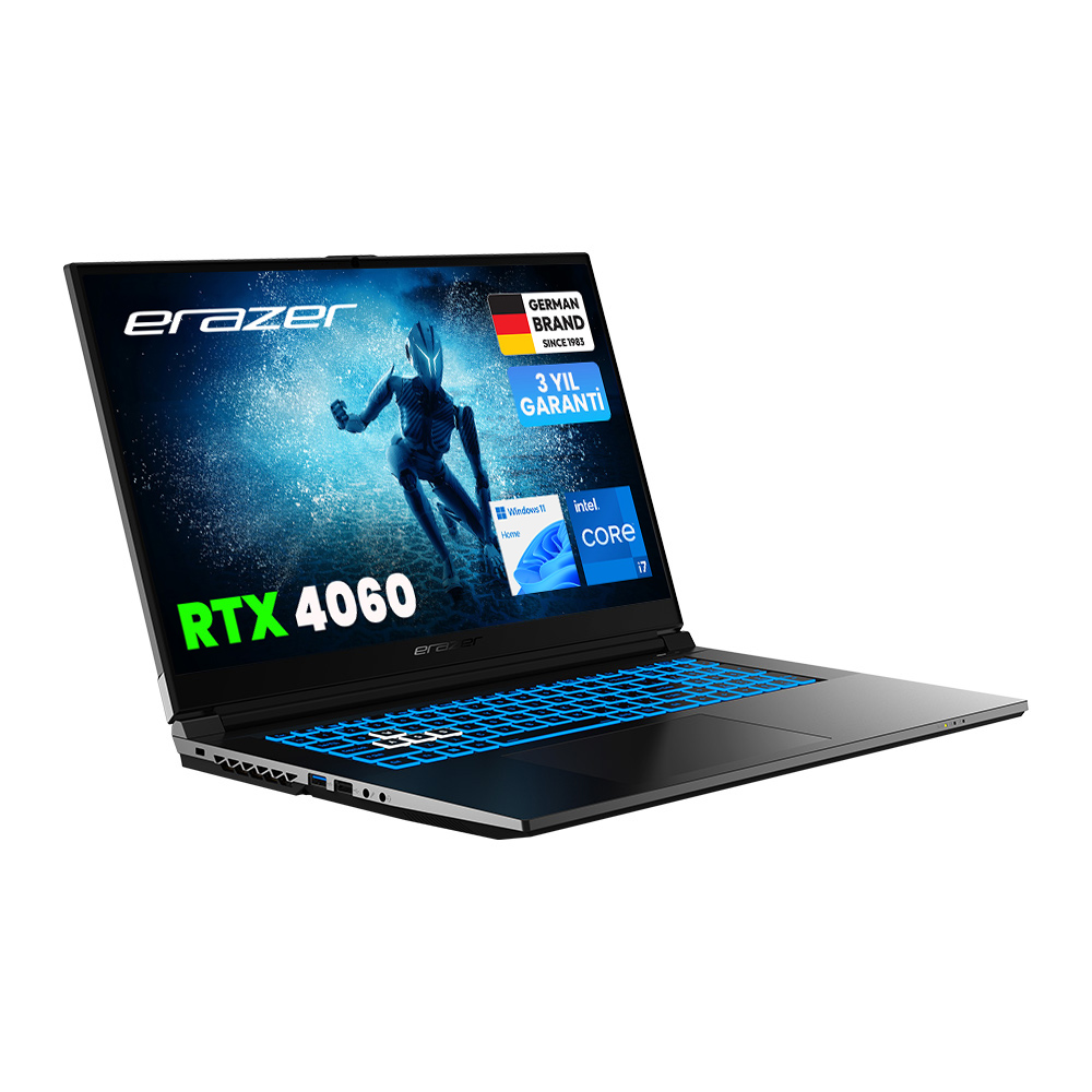 ERAZER Defender P50i MD62643 Intel Core i7-12650H 16GB RAM 1TB SSD RTX4060 17" Full HD 144Hz W11H Oyuncu Laptop